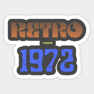 Retro Birthyear 1972 Sticker